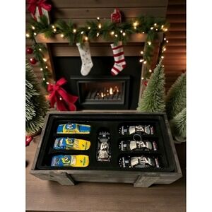 Dale Earnhard Sr. set of 7 Blown Glass Champ car Ornaments by Thomas Pacconi